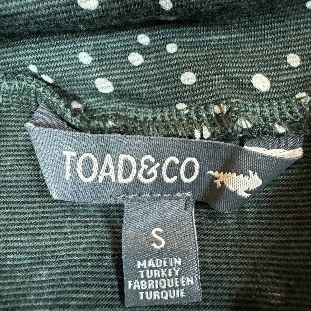 Toad & Co Chaka Skirt Green Floral Knit A-Line Pull On Size S Travel Boho Casual - Picture 8 of 10